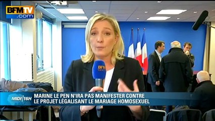 Pour Marine Le Pen l’accusation d’un lobby gay au FN est « scandaleuse »