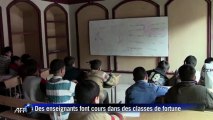 Syrie: à Alep, des écoles improvisées et des classes de fortune