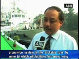 Indian coast guards gets new ship 'Rajshree'.mp4