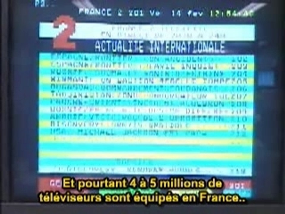 Présentation du télétexte de France 2