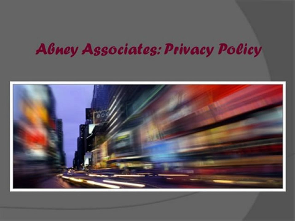 Abney Associates - Privacy Policy