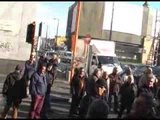 Napoli - Nuova protesta dei lavoratori del Consorzio di bacino (07.01.13)