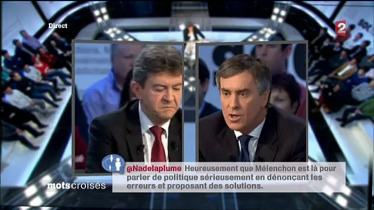 Mots croisés Mélenchon - Cahuzac P2
