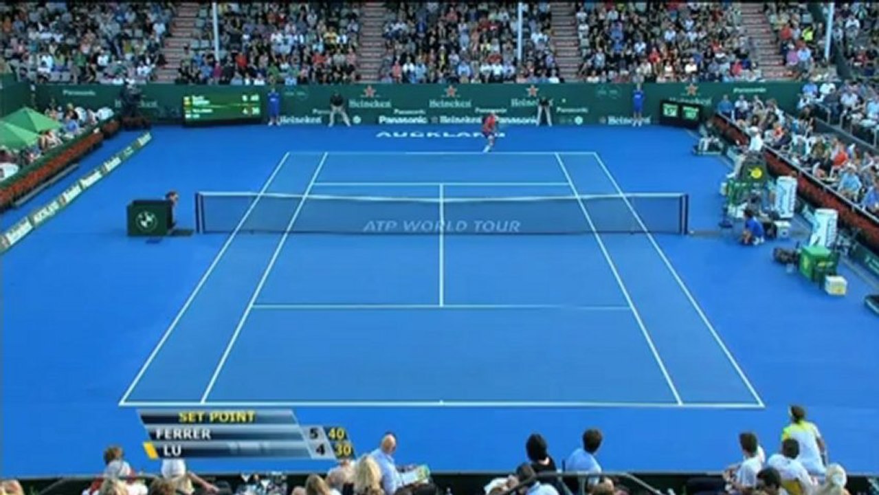 Auckland: ferrer siegt mit mühe gegen lu