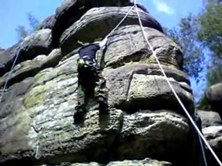 Climbing at Birchden Corner,5c,Southern Sandstone,UK.