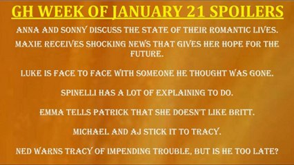 GH Week Of January 21st Spoilers