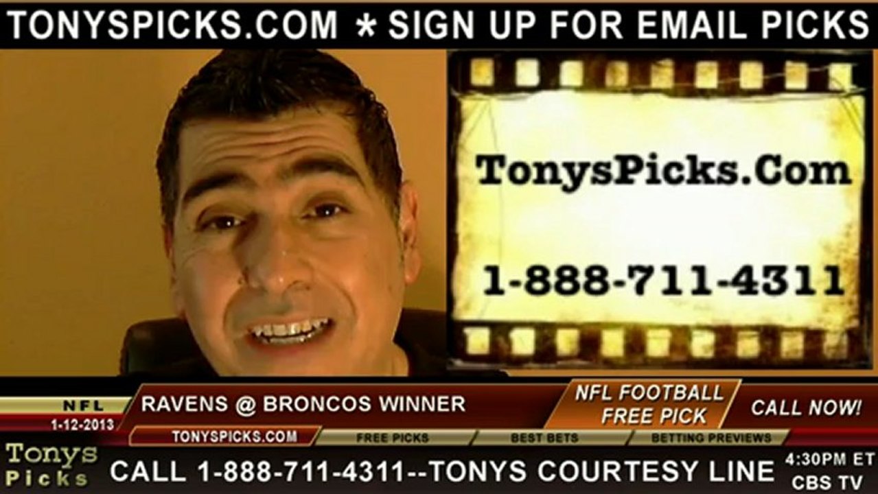 Denver Broncos versus Baltimore Ravens Pick Prediction NFL Pro Football AFC Divisional Playoff Odds Preview 1-12-2013