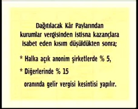 BİLGİSAYARLI MUHASEBE KURSU Anonim Şirkette Kâr Dağıtımı muhasebekursu.co ders5