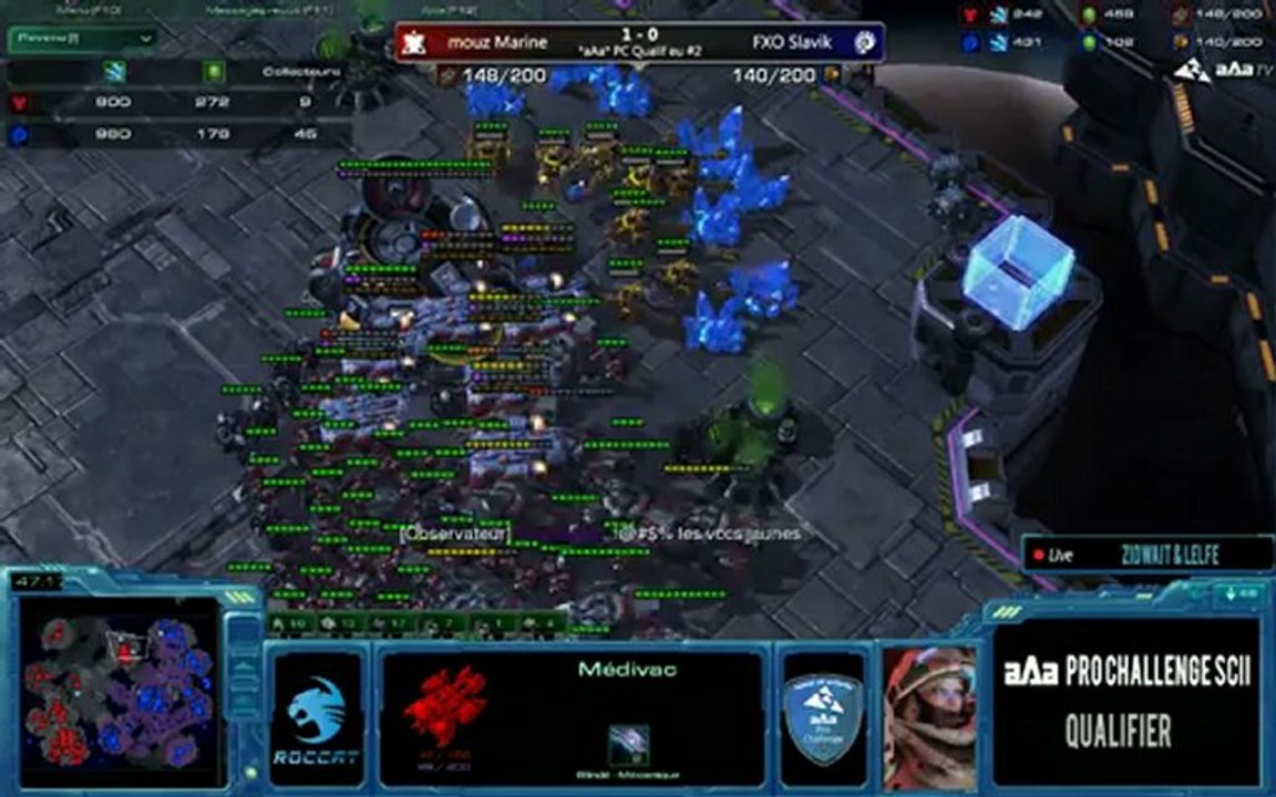 mouzMarine vs FXO Slavik - aAa Pro Challenge  - Day 3 - Qualif eu 2 - Starcraft 2