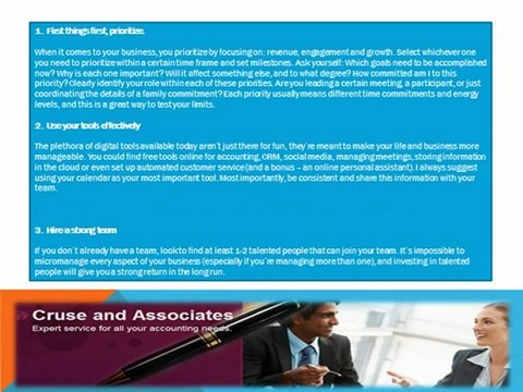 CRUSE AND ASSOCIATES ACCOUNTING - How to acquire SUCCESS?