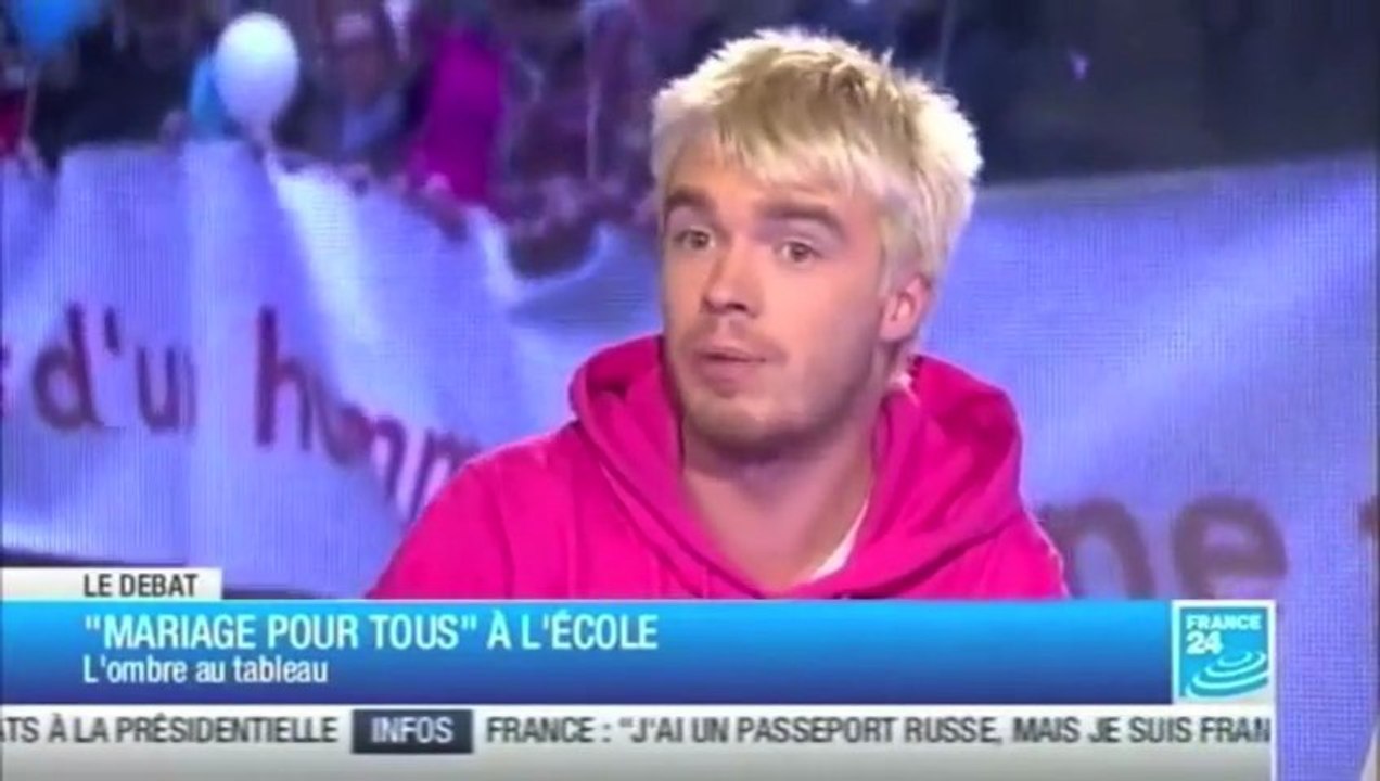 07/01/13 FRANCE 24, Débat (2) Bongibault Boutin Gougain Assouline sur le Mariage Pour Tous