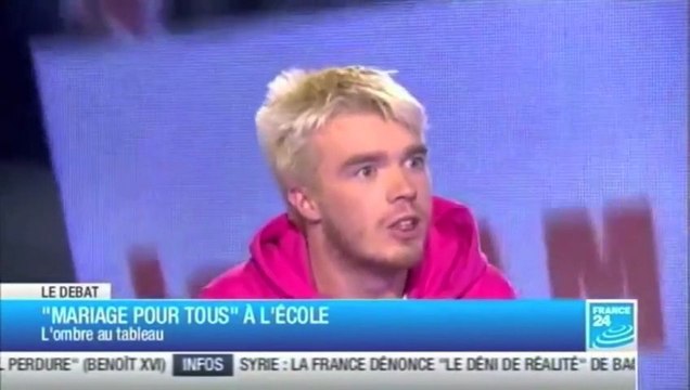 07/01/13 FRANCE 24, Débat (4) Bongibault Boutin Gougain Assouline sur le Mariage Pour Tous