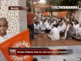 Noida Citizens Vow to root cut out Corruption.mp4