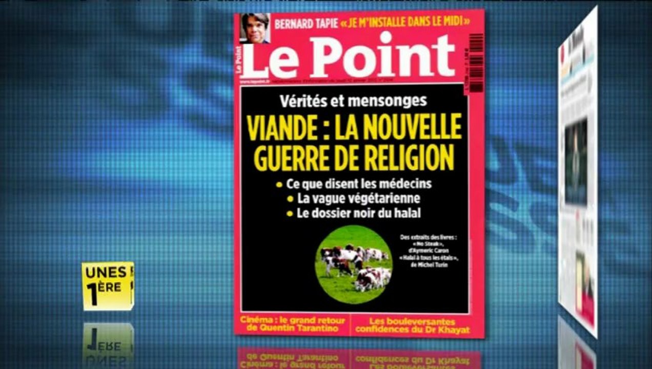 Revue de presse Unes 1ère - 11 janvier 2013