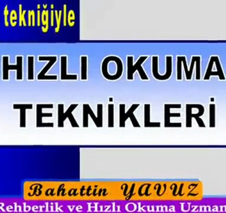 ŞANLIURFA'DA  Bahattin Yavuz ile HIZLI OKUMA EĞİTİMİ