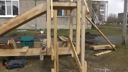 Изготовление деревянной детской горки (часть 2)