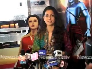 Juhi gives promotional interview for film Ramayana.mp4