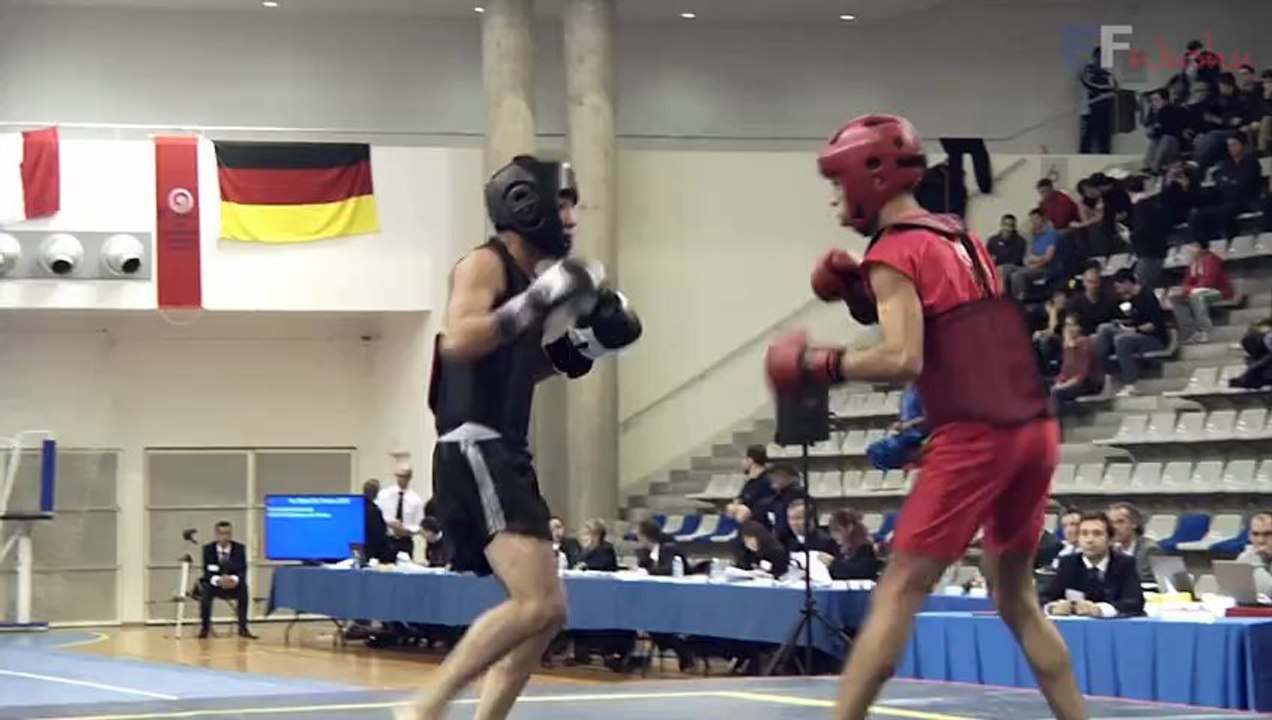 Open de France de Wushu Sportif 2012 / Finale Sanda Juniors -56K / Olivier Moua vs Bilal Tahla