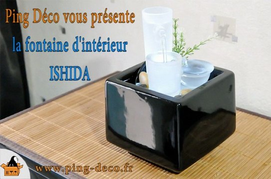 Fontaine d'intérieur verre et céramique ISHIDA (disponible sur ping-deco.fr)