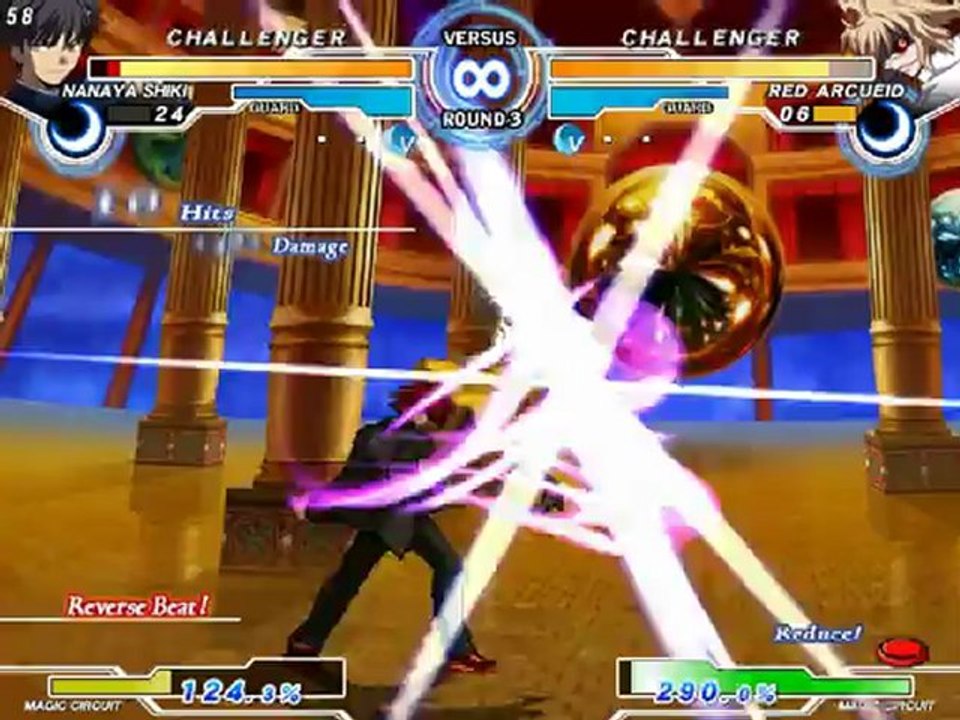 Melty Blood Actress Again Current Code gameplay