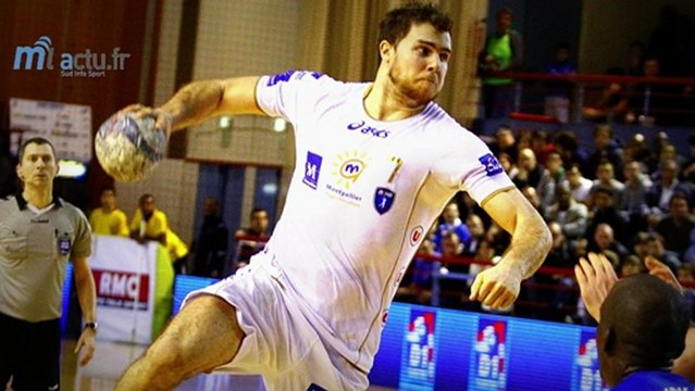 Le joueur du Montpellier Handball William Accambray pour la gagne