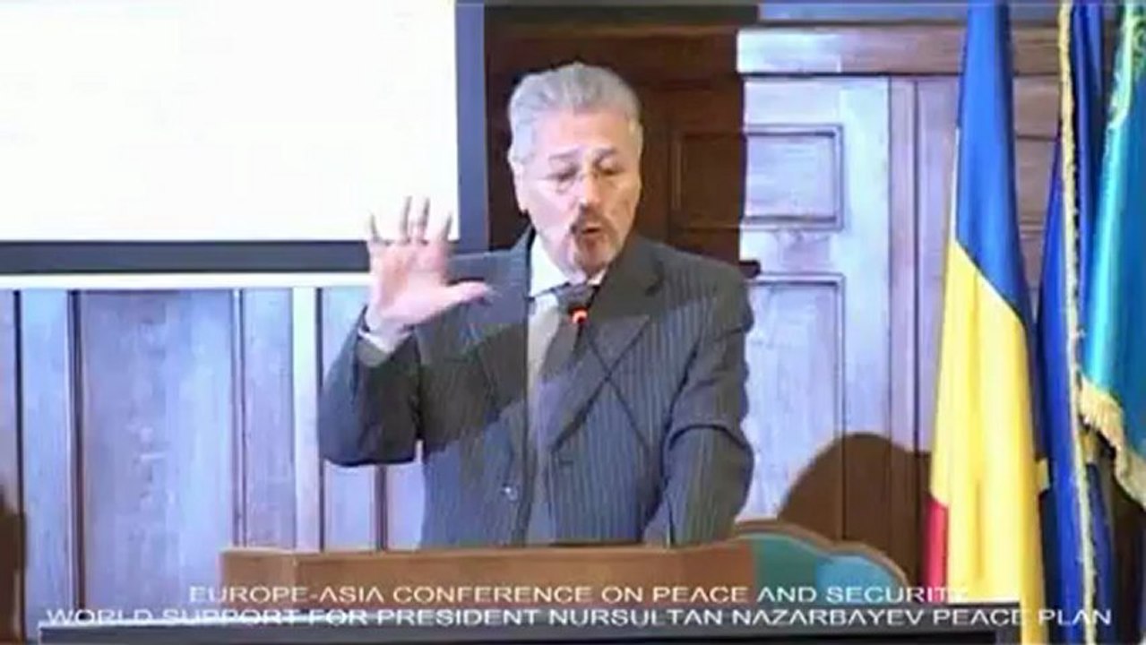 EMIL CONSTANTINESCU-FORMER PRESIDENT OF ROMANIA ATTENDS EUROPE-ASIA PEACE AND SECURITY CONFERENCE