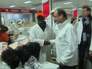 En visite à Rungis, Hollande s'engage pour l'emploi