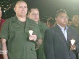 L'armée vénézuélienne prie pour Hugo Chavez avec une veillée aux chandelles