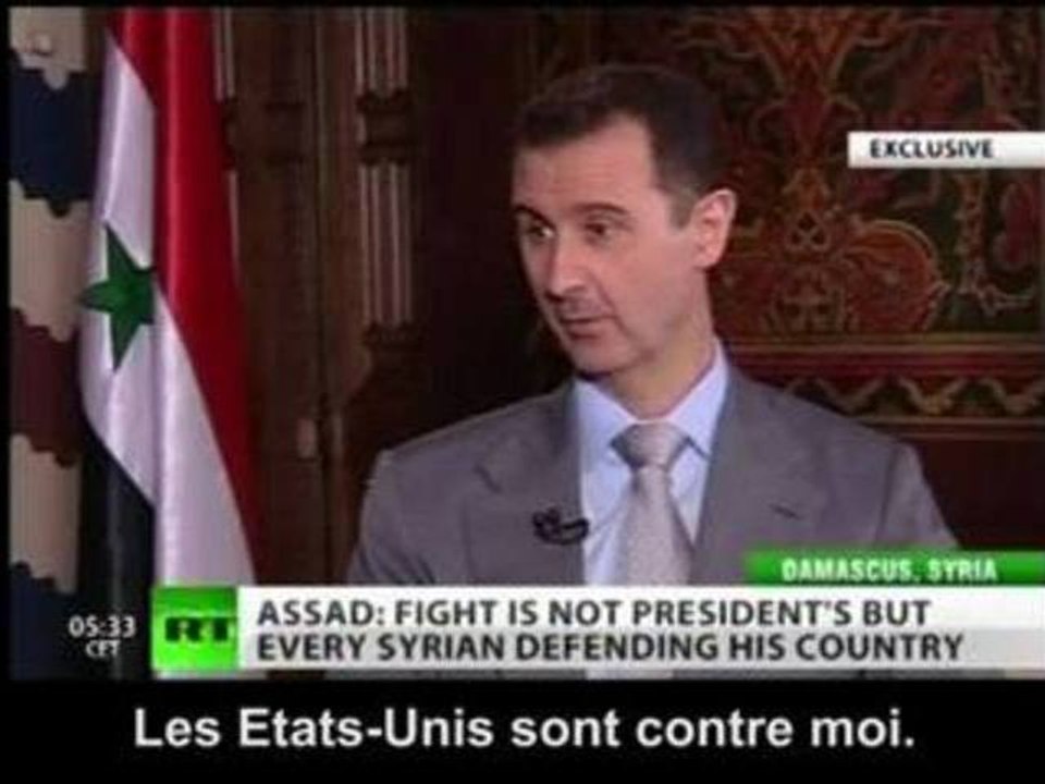 "Pas de guerre civile" en Syrie, selon Bachar Al-Assad
