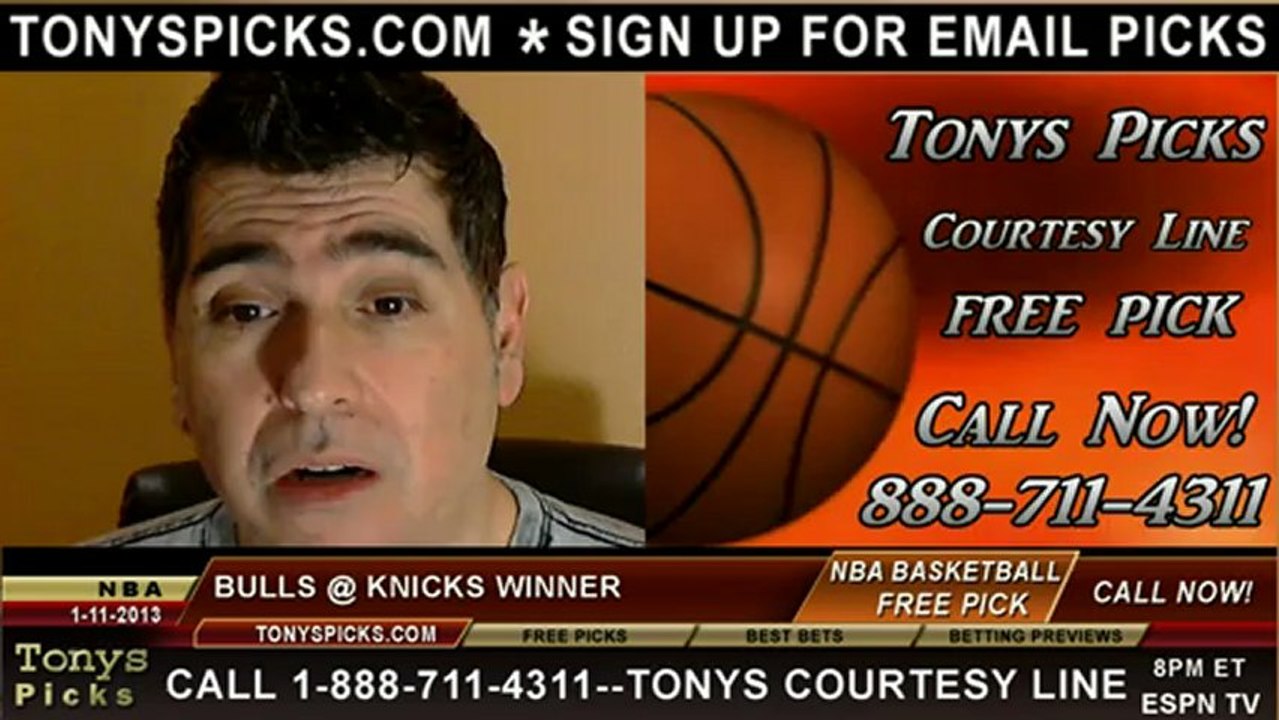 New York Knicks versus Chicago Bulls Pick Prediction NBA Pro Basketball Odds Preview 1-11-2013