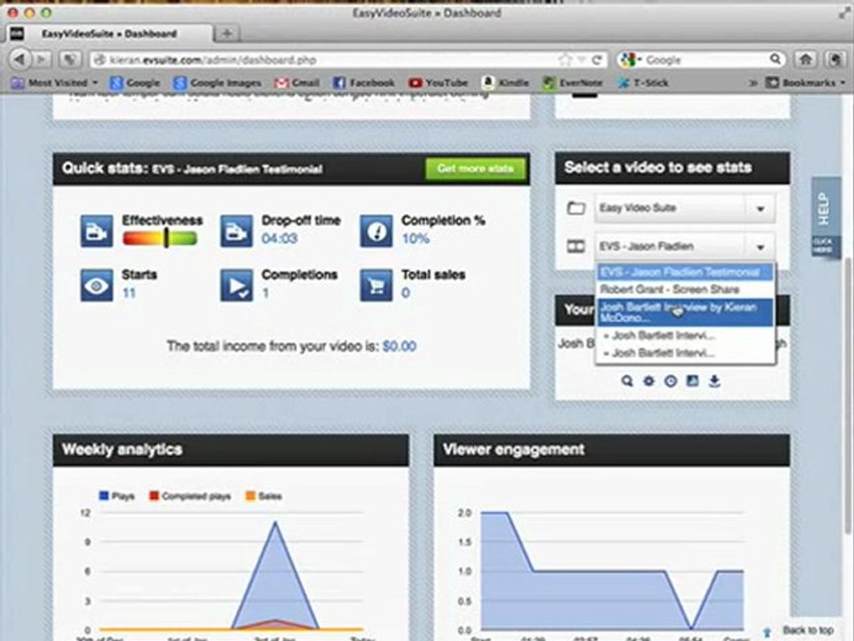 Easy Video Suite Review Part 3 - EVS Dashboard, Video Statistics and Analytics