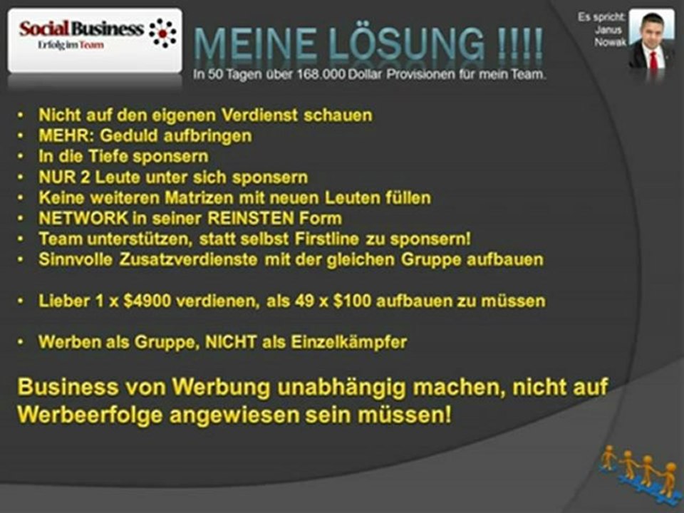 Verdienst mit Zukunft in einem großen Team