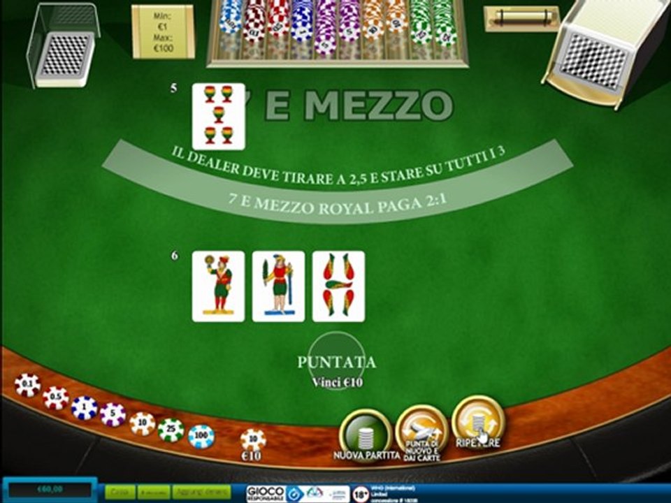 Giochi di carte - Sette e mezzo
