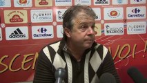 Conférence de presse GFC Ajaccio - FC Istres : Jean-Michel  CAVALLI (GFCA) - José  PASQUALETTI (FCIOP) - saison 2012/2013