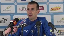 Conférence de presse Chamois Niortais - Tours FC : Pascal GASTIEN (NIORT) - Bernard BLAQUART (TOURS) - saison 2012/2013