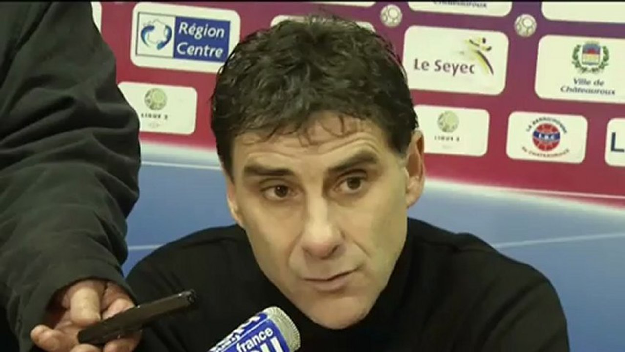 Conférence de presse Châteauroux - CS Sedan : Didier THOLOT (LBC) - Laurent  GUYOT (CSSA) - saison 2012/2013