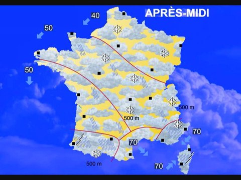 Météo 13 janvier 2013: Un temps perturbé et très froid !
