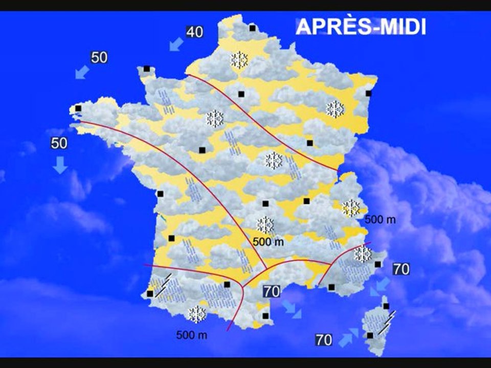 Météo 13 janvier 2013: Un temps perturbé et très froid !