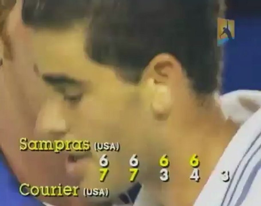 1995 Australian Open- Sampras breaks down