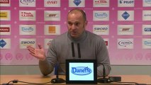 Conférence de presse Evian TG FC - Stade Brestois 29 : Pascal DUPRAZ (ETG) - Landry CHAUVIN (SB29) - saison 2012/2013