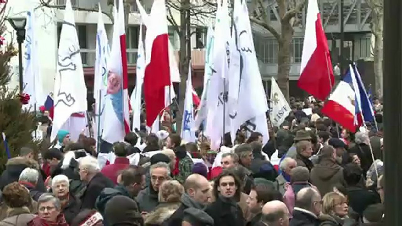 Manifestation Civitas contre le mariage pour tous à Paris