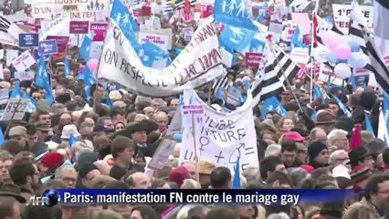 Le FN manifeste contre le mariage gay, sans Marine