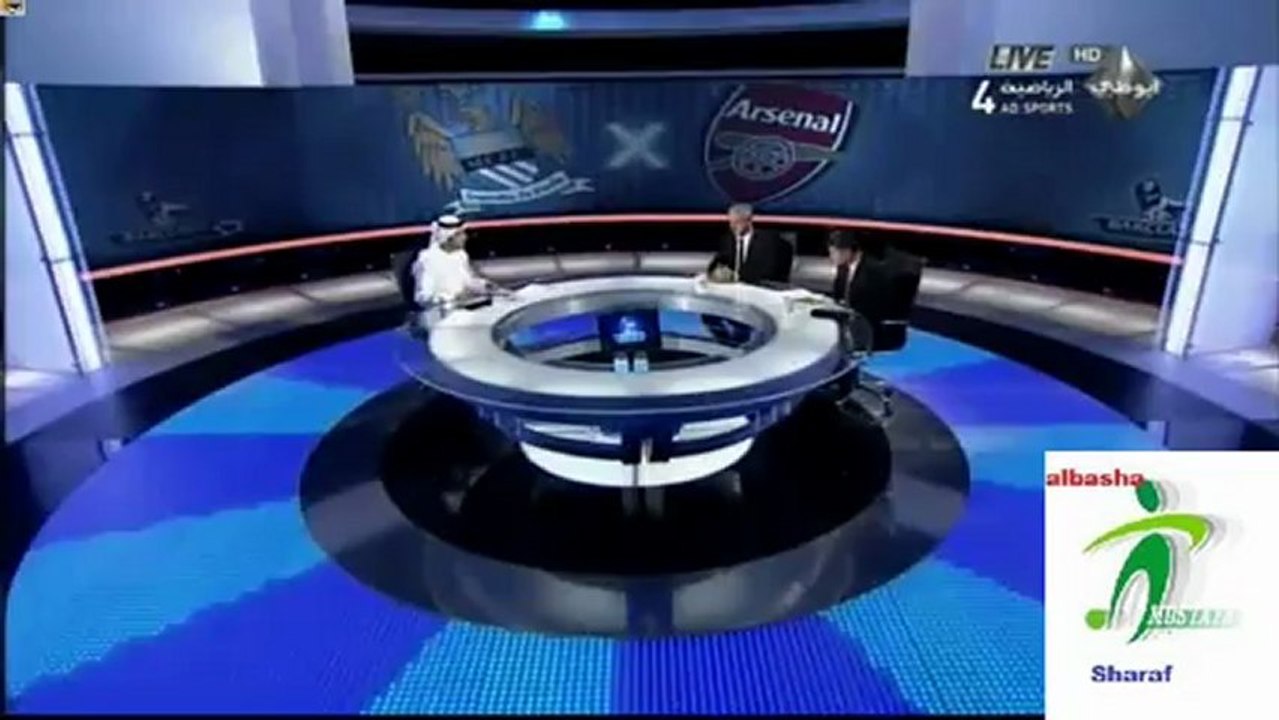 أهداف الشوط الأول آرسنال 0_2 مان سيتى 13_1_2013