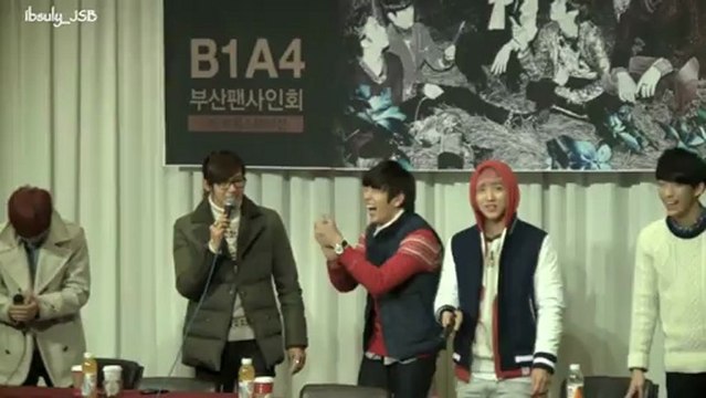 130105 B1A4 걸어본다 부산팬싸 마지막 인사