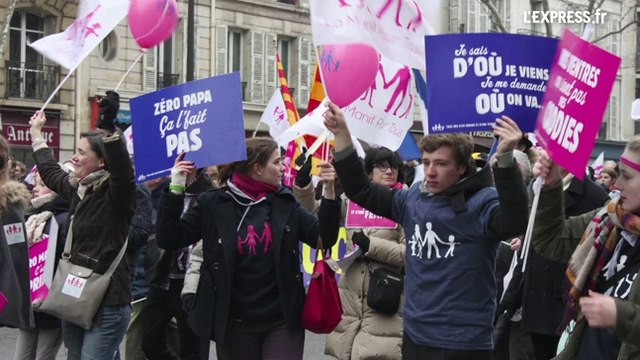 Manif contre le mariage gay : des Marianne, des polos roses et du Gangnam Style