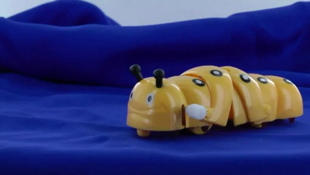 Jouet mécanique automate chenille rampante