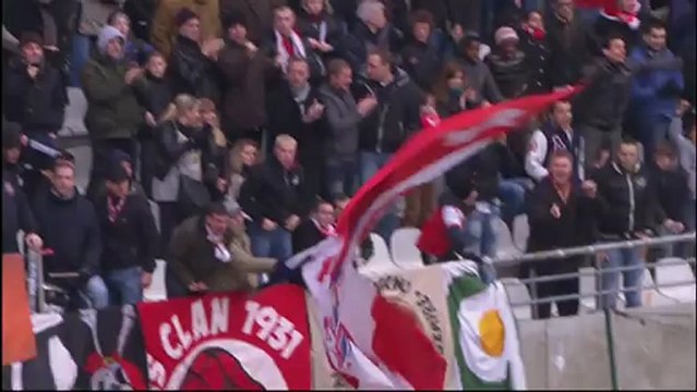 But Gaëtan COURTET (63ème) - Stade de Reims - SC Bastia (1-2) - saison 2012/2013