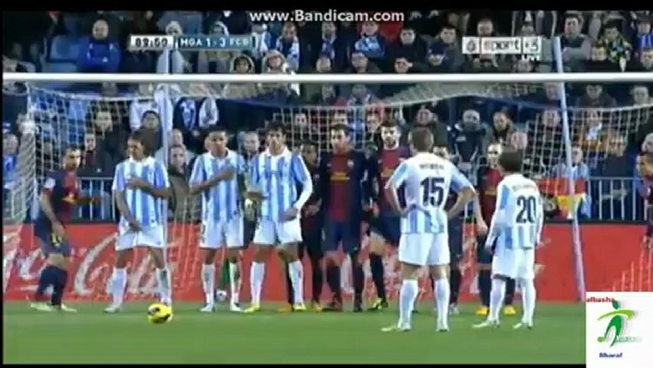 أهداف ملقا 1_3 برشلونة 13_1_2013