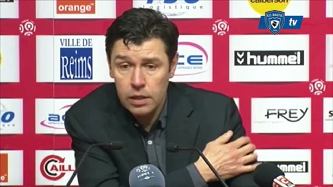 L1 / 2012-13 : Reims 1-2 Bastia : Conf. de presse H. Fournier