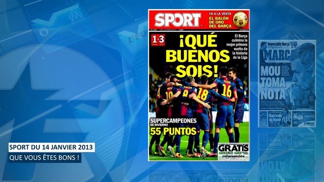 Le Barça, Mourinho et Van Persie dans votre revue de presse !